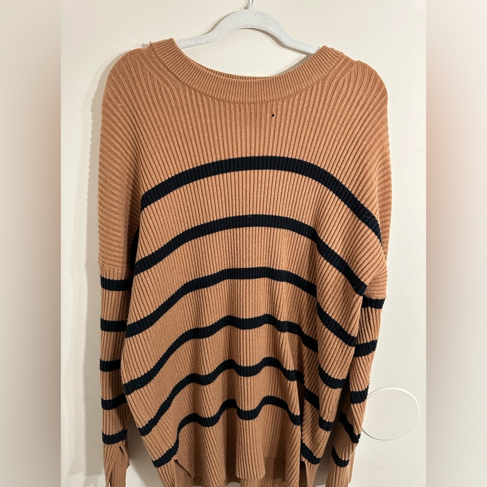Abercrombie and fitch ribbed striped sweater